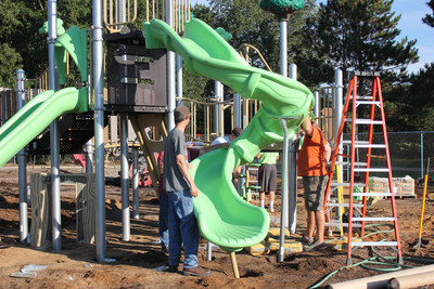 Building the new playground